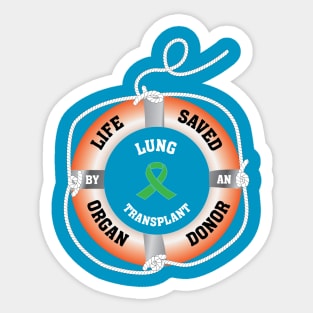 Life Saved by an Organ Donor Ring Buoy Lung Sticker